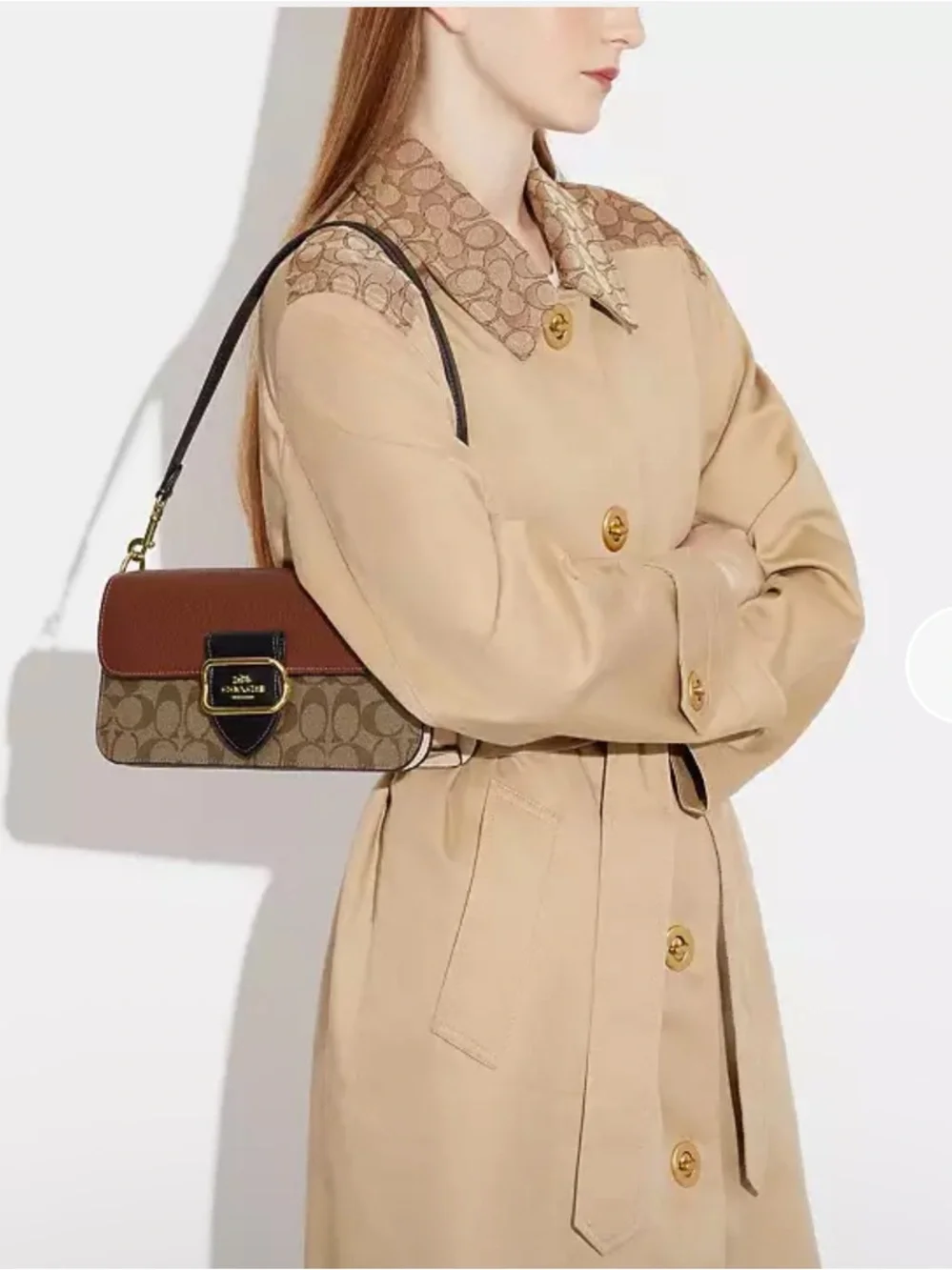 Coach Morgan Shoulder and Cross body Bag In Colorblock Signature Canvas
